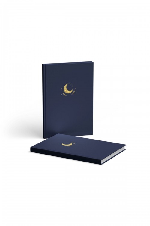 Noktalı Defter Sert Kapaklı Kurdeleli 13x21 Cm Hardcover Notebook Lacivert 2 Adet
