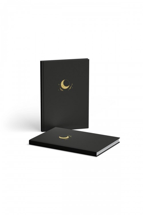 Noktalı Defter Sert Kapaklı Kurdeleli 13x21 Cm Hardcover Notebook Siyah 2 Adet