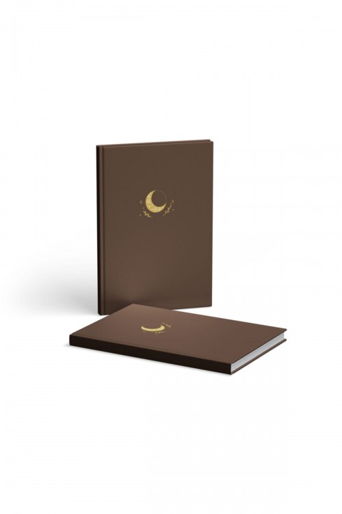 Noktalı Defter Sert Kapaklı Kurdeleli 13x21 Cm Hardcover Notebook Kahverengi 2 Adet