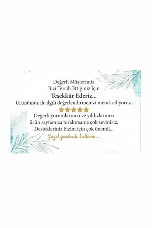 Teşekkür Kartı 100 Adet 5x8 Cm Yorum Kartı