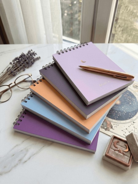 5'li Defter Set 10 X 13,5 Cm Çizgisiz Defter Karton Kapak Spiralli Defter Notebook